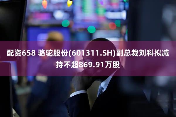 配资658 骆驼股份(601311.SH)副总裁刘科拟减持不超869.91万股